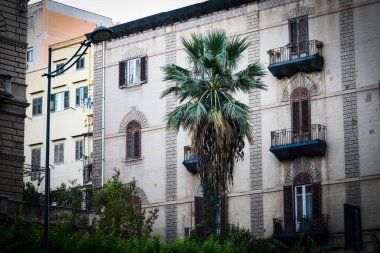 Palermo 'nun tarihi caddelerinde mimari yapılar tasarlandı - yakın görüş