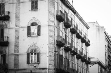 Palermo 'nun tarihi caddelerinde mimari yapılar tasarlandı - yakın görüş