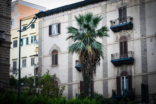 Architectuur Van Gebouwen Historische Straten Van Palermo Van Dichtbij Bekeken — Stockfoto