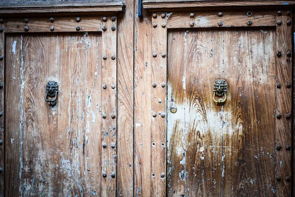 Old Doors Close View Historical Streets Italian City Palermo — Stock Photo, Image