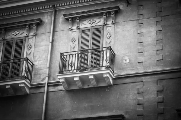 Palermo Nun Tarihi Caddelerinde Mimari Yapılar Tasarlandı Yakın Görüş — Stok fotoğraf