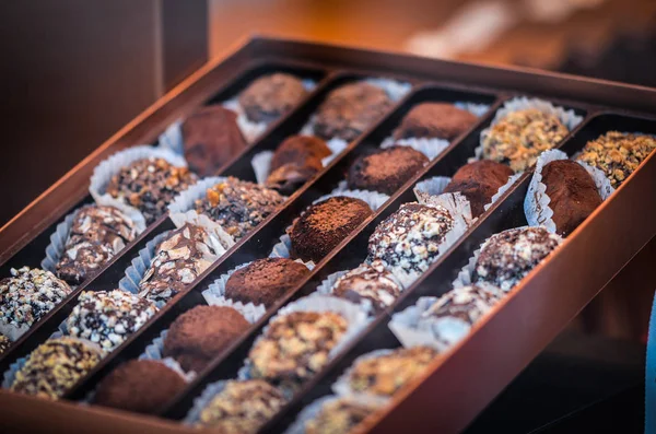 Traditional Belgian Sweets Mix Belgian Chocolate Candies — Stock Photo, Image