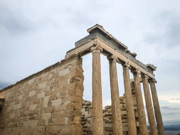 Греческая Архитектура Вблизи Исторические Греческие Места Здания — стоковое фото