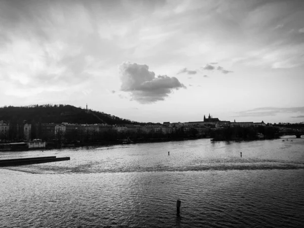 Панорамный Вид Реки Влтавы — стоковое фото