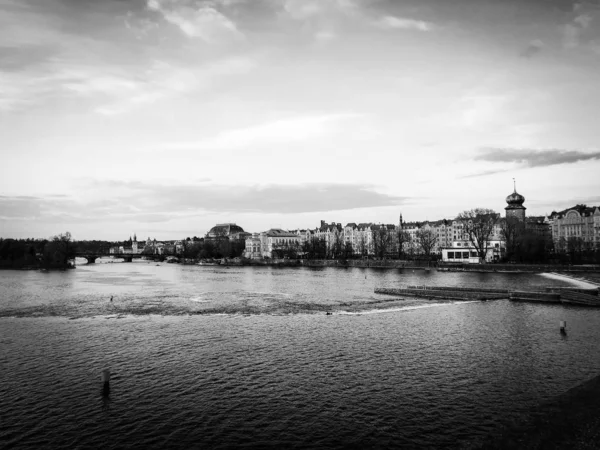 Blick Auf Den Moldau Fluss — Stockfoto