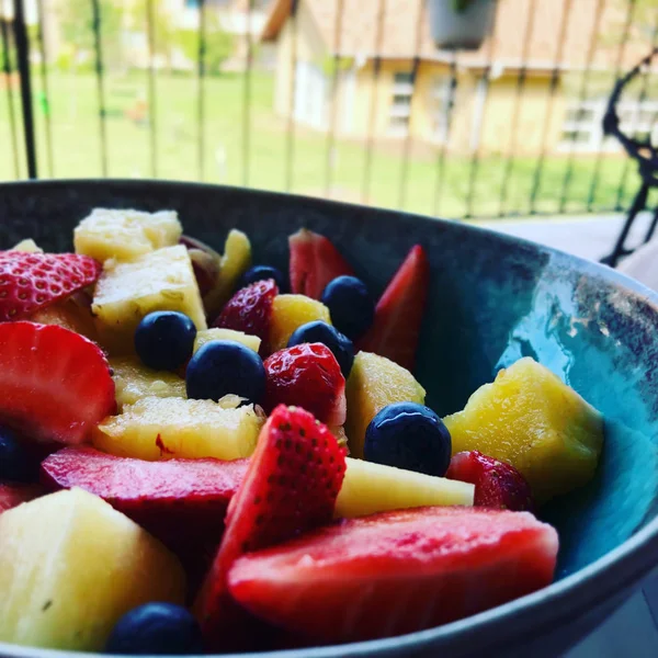 healthy fresh fruits slices for a perfect breakfast