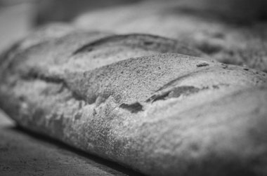 Ev yapımı ekmek. Yakın çekim görüntüsü.