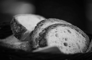 Ev yapımı ekmek. Yakın çekim görüntüsü.