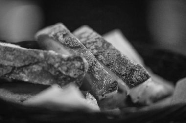 Ev yapımı ekmek. Yakın çekim görüntüsü.