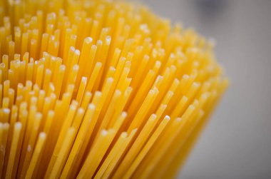 Taze İtalyan makarnası. Yakın çekim.