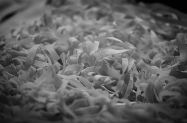 Taze İtalyan makarnası. Yakın çekim.