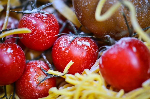 Färsk Italiensk Pasta Närbild — Stockfoto