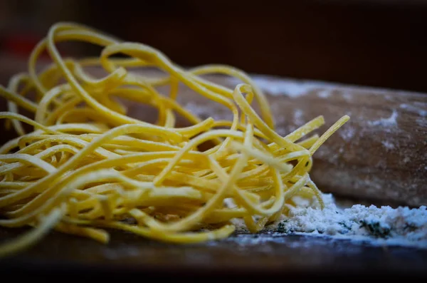 Pasta Italiana Fresca Vista Cerca —  Fotos de Stock