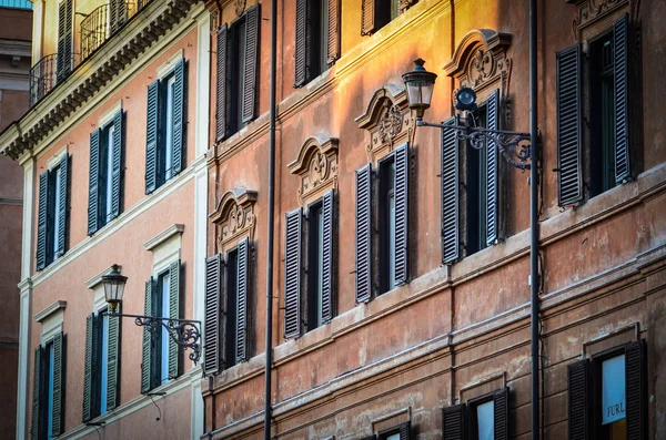 Vista Perto Das Ruas Históricas Roma — Fotografia de Stock