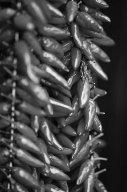 taze sebzeler - biber yerel İtalyan pazarında yakın görüş