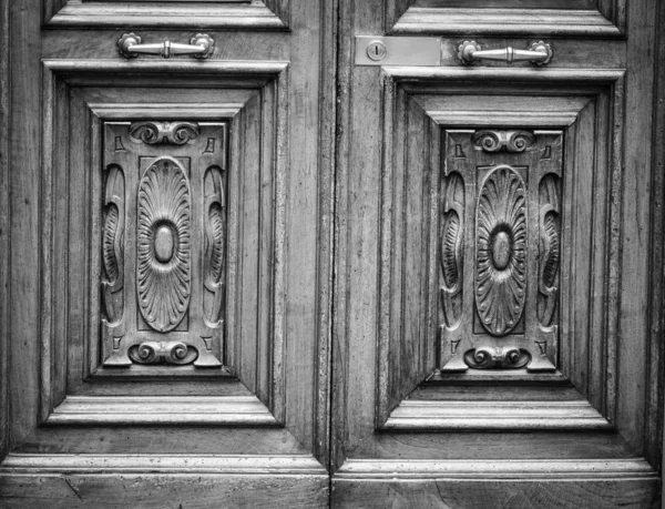 Vieilles Portes Vue Rapprochée Dans Les Rues Historiques Florence — Photo