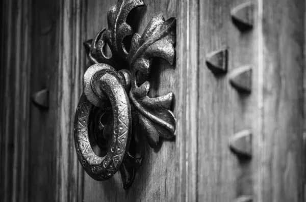 Старые Двери Закрыть Вид Исторических Улицах Флоренции — стоковое фото