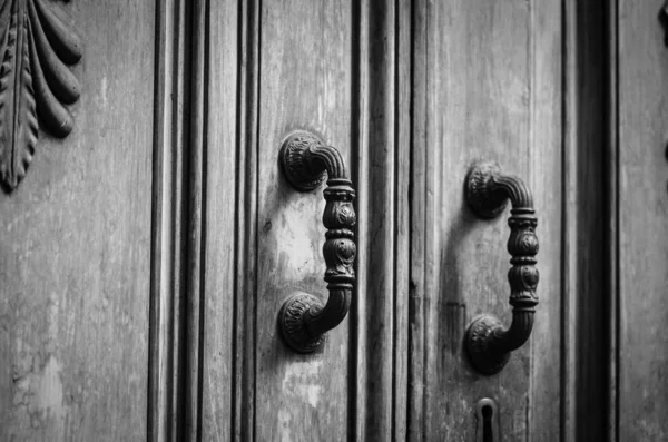 Vieilles Portes Vue Rapprochée Dans Les Rues Historiques Florence — Photo