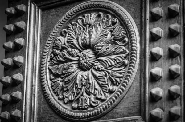 Old Doors Close View Historical Streets Firenze — Stock Photo, Image