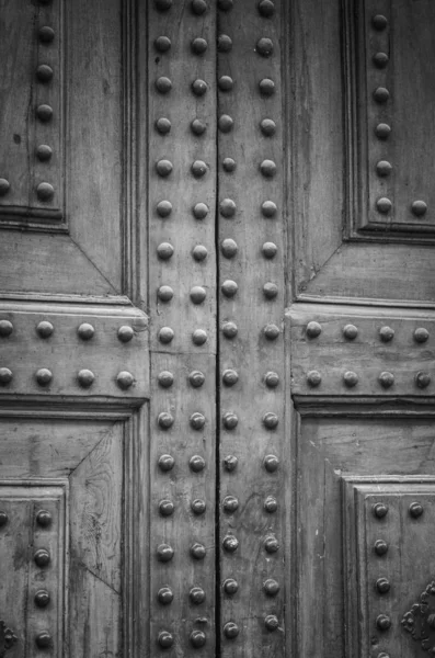 Stare Drzwi Zamknąć Widok Obrębie Historycznych Ulic Firenze — Zdjęcie stockowe