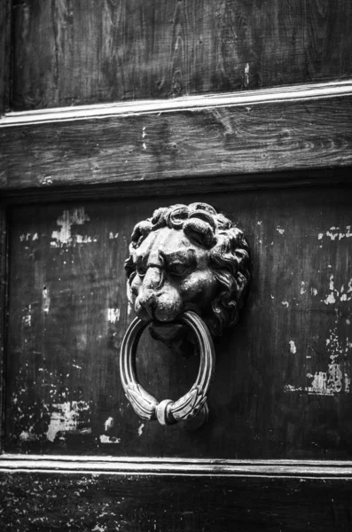 Old Doors Close View Historical Streets Firenze — Stock Photo, Image