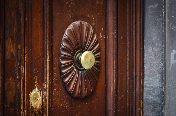 Alte Türen Verschließen Blick Den Historischen Straßen Von Firenze — Stockfoto