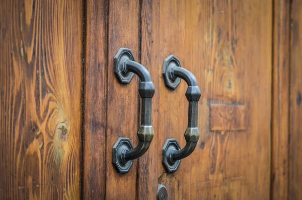 Staré Dveře Zavřít Pohled Historických Ulicích Firenze — Stock fotografie