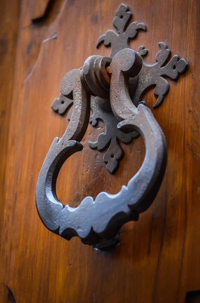 Staré Dveře Zavřít Pohled Historických Ulicích Firenze — Stock fotografie