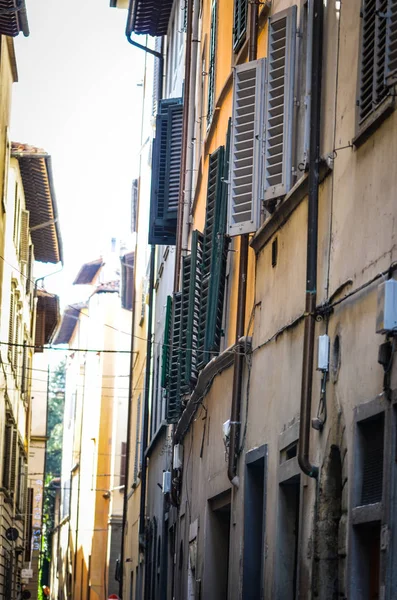 Ruas Históricas Firenze Vista Perto Edifícios Arquitetura Estilo Vida Ambiente — Fotografia de Stock