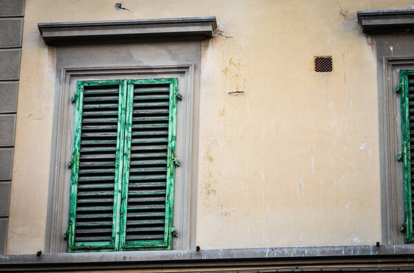 Historical streets of Firenze close up view - buildings, architecture, lifestyle, ambient