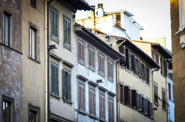 Ruas Históricas Firenze Vista Perto Edifícios Arquitetura Estilo Vida Ambiente — Fotografia de Stock