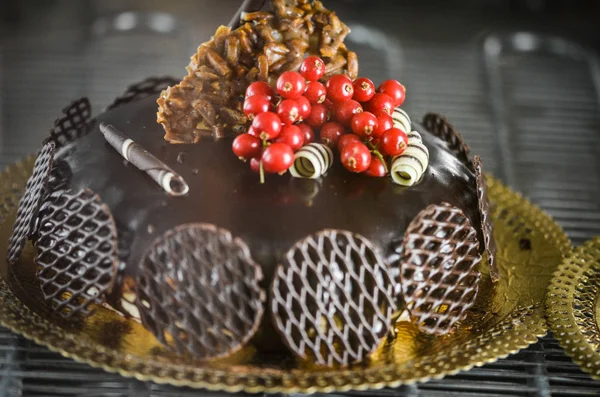 Ízletes Mini Sütemények Friss Összetevőkkel Gyümölcsökkel — Stock Fotó