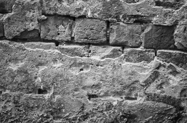 Ladrillos Diseño Muro Piedra Vista Cerca Dentro Los Edificios Históricos — Foto de Stock