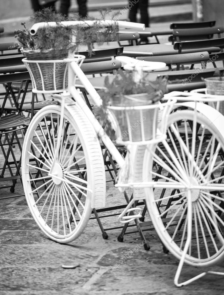 fancy decoration bike on the streets of Firenze