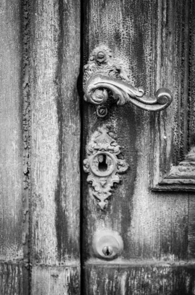 Puertas Antiguas Vista Cerca Dentro Las Calles Históricas Trieste — Foto de Stock