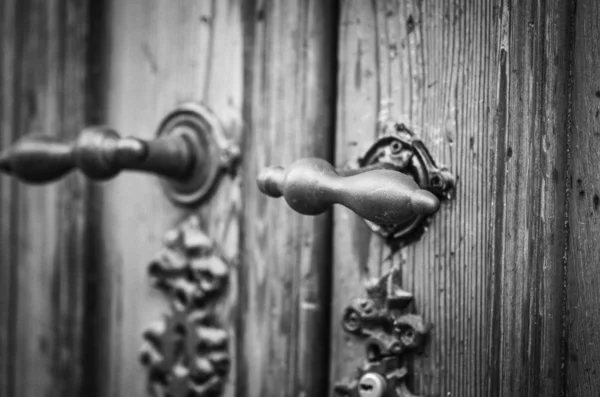 Ancient Doors Close View Historical Streets Trieste — Stock Photo, Image