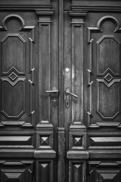 Puertas Antiguas Vista Cerca Dentro Las Calles Históricas Trieste — Foto de Stock