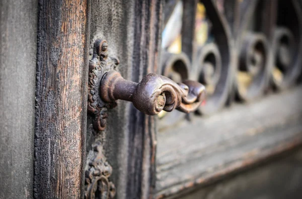 Oude Deuren Van Dichtbij Historische Straten Van Triëst — Stockfoto