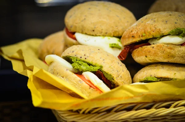 Tasty Fresh Italian Panini Starters — Stock Photo, Image