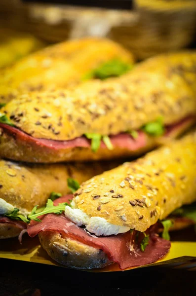 Tasty Fresh Italian Panini Starters — Stock Photo, Image