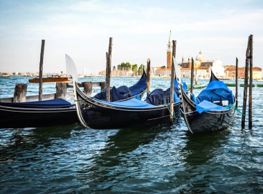 İtalyan gondolu yakın çekim görüntüsü 