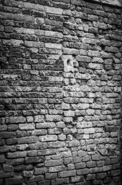 Straßenansicht Aus Nächster Nähe Ziegelsteinmauer — Stockfoto