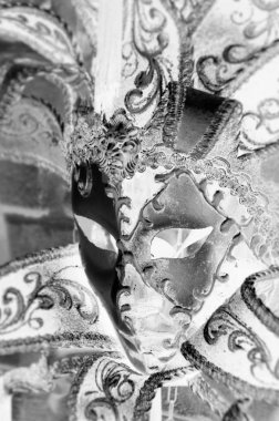 Venedik maskesi yakın çekim - karnaval kıyafeti