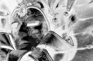 Venedik maskesi yakın çekim - karnaval kıyafeti