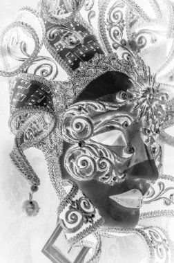 Venedik maskesi yakın çekim - karnaval kıyafeti