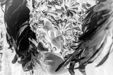 Venedik maskesi yakın çekim - karnaval kıyafeti