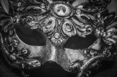 Venedik maskesi yakın çekim - karnaval kıyafeti