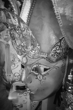 Venedik maskesi yakın çekim - karnaval kıyafeti