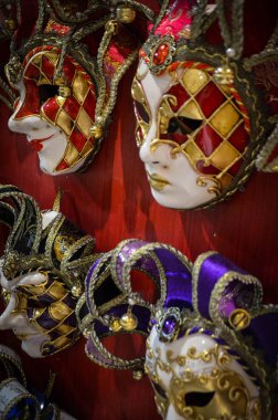 Venedik maskesi yakın çekim - karnaval kıyafeti