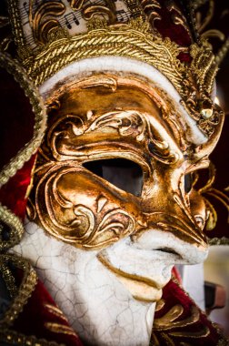 Venedik maskesi yakın çekim - karnaval kıyafeti